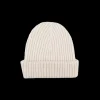 Doré Doré Bonnets^Bonnet à côtes unisexe en laine, soie et cachemire - Écru