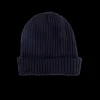 Doré Doré Bonnets^Bonnet à côtes unisexe en laine, soie et cachemire - Bleu marine