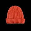 Doré Doré Bonnets^Bonnet à côtes unisexe en laine, soie et cachemire - Orange minium