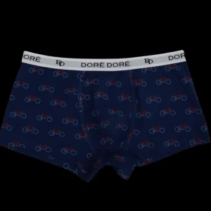 Doré Doré Caleçons & Boxer^Boxer homme en coton fantaisie bicyclettes - Bleu Voilier & Bleu Drapeau