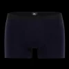 Doré Doré Caleçons & Boxer^Boxeur pour homme en coton stretch uni avec bande élastique siglée - Bleu marine foncé