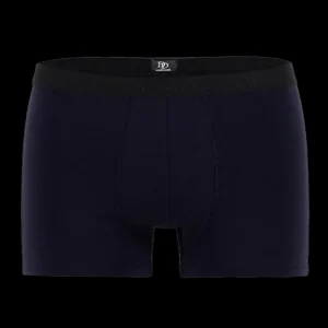 Doré Doré Caleçons & Boxer^Boxeur pour homme en coton stretch uni avec bande élastique siglée - Bleu marine foncé