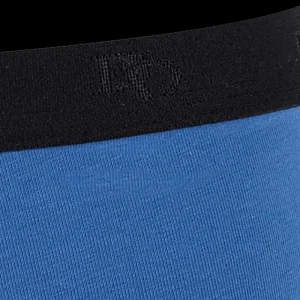 Doré Doré Caleçons & Boxer^Boxeur pour homme en coton stretch uni avec bande élastique siglée - Bleu Macadam