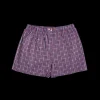 Doré Doré Caleçons & Boxer^Caleçon homme en coton à motif - Bleu marine & Rouge Ponceau