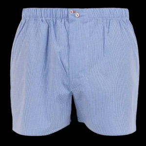 Doré Doré Caleçons & Boxer^Caleçon homme en coton à motif - Bleu France & Blanc