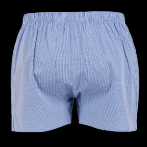 Doré Doré Caleçons & Boxer^Caleçon homme en coton à motif - Bleu France & Blanc
