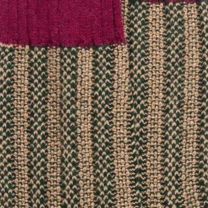 Femme Doré Doré Chaussettes^Chaussettes à côtes pour femmes en laine vierge de riz, viscose et cachemire - Beige Désert