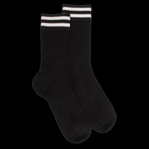 Femme Doré Doré Chaussettes^Chaussettes ajourées en coton uni pour femmes -