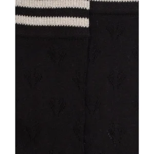 Femme Doré Doré Chaussettes^Chaussettes ajourées en coton uni pour femmes -
