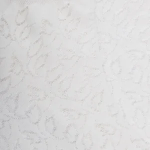 Femme Doré Doré Socquettes^Chaussettes courtes en coton égyptien uni pour femmes avec feuilles de ramage transparentes - Blanc Givre