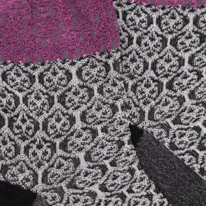 Femme Doré Doré Socquettes^Chaussettes courtes pour femmes en viscose avec motifs arabes - Gris Brouillard