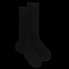 Femme Doré Doré Chaussettes^Chaussettes côtelées pour femmes en laine vierge, viscose et caschmere, coloris unis. -