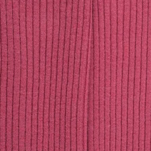 Femme Doré Doré Chaussettes^Chaussettes côtelées pour femmes en laine vierge, viscose et caschmere, coloris unis. - Rose antique