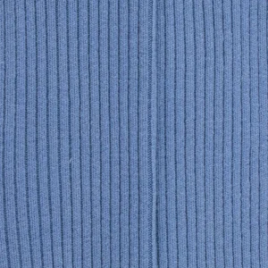 Femme Doré Doré Chaussettes^Chaussettes côtelées pour femmes en laine vierge, viscose et caschmere, coloris unis. - Bleu Macadam