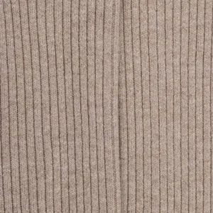 Femme Doré Doré Chaussettes^Chaussettes côtelées pour femmes en laine vierge, viscose et caschmere, coloris unis. - Beige chrysalide