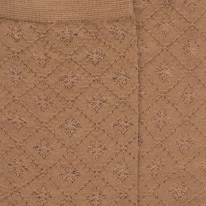 Femme Doré Doré Chaussettes^Chaussettes en laine avec losanges ajourés -Camel