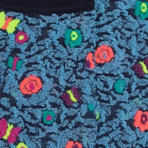 Femme Doré Doré Chaussettes^Chaussettes en viscose fleurs et papillon -