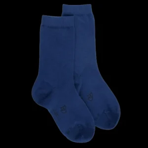Enfant Doré Doré Chaussettes^Chaussettes enfant en coton égyptien - Bleu Voilier