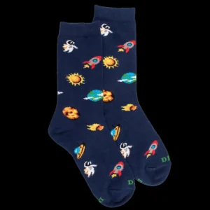 Enfant Doré Doré Chaussettes^Chaussettes enfant en coton à motif univers - Bleu Voilier