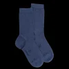 Enfant Doré Doré Chaussettes^Chaussettes enfant en laine et coton - Bleu jean foncé