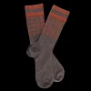 Enfant Doré Doré Chaussettes^Chaussettes fantaisie en laine avec motifs géométriques - Marron et orange