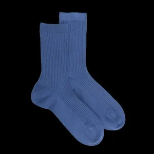 Femme Doré Doré Chaussettes^Chaussettes femme à côtes en fil d'Écosse -
