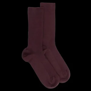 Femme Doré Doré Chaussettes^Chaussettes femme à côtes sans bord élastique en laine -