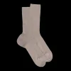 Femme Doré Doré Chaussettes^Chaussettes femme à côtes sans bord élastique en fil d'Écosse -