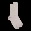 Femme Doré Doré Chaussettes^Chaussettes femme à côtes sans bord élastique en coton - Beige Lin