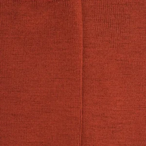 Femme Doré Doré Chaussettes^Chaussettes femme à côtes sans bord élastique en laine - Orange henné