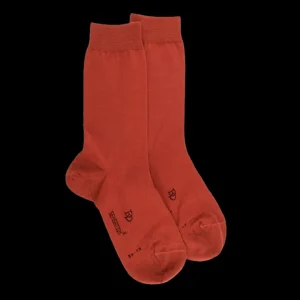 Femme Doré Doré Chaussettes^Chaussettes femme en laine et coton - Orange henné
