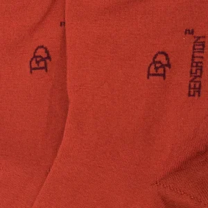 Femme Doré Doré Chaussettes^Chaussettes femme en laine et coton - Orange henné