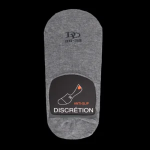 Femme Doré Doré Chaussettes Invisibles^Chaussettes femme invisibles en coton égyptien - Gris Rocheux