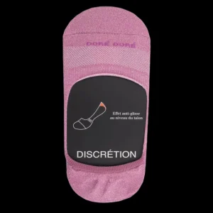 Femme Doré Doré Chaussettes Invisibles^Chaussettes femme invisible en coton et bandes anti-glisse - brillant