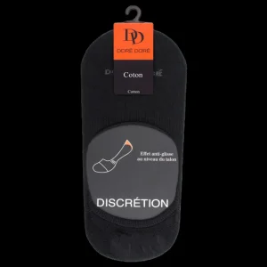 Femme Doré Doré Chaussettes Invisibles^Chaussettes femme invisible en coton et bandes anti-glisse -