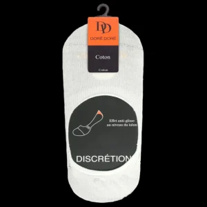 Femme Doré Doré Chaussettes Invisibles^Chaussettes femme invisible en coton et bandes anti-glisse - Givre