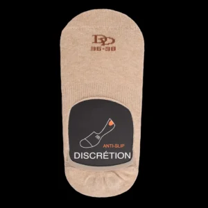 Femme Doré Doré Chaussettes Invisibles^Chaussettes femme invisibles en coton égyptien - Beige Sable