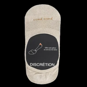 Femme Doré Doré Chaussettes Invisibles^Chaussettes femme invisibles en coton avec effet brillant - Désert