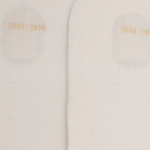Femme Doré Doré Chaussettes Invisibles^Chaussettes femme invisible en coton et bandes anti-glisse - Ecru