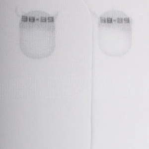 Femme Doré Doré Chaussettes Invisibles^Chaussettes femme invisible en coton et bandes anti-glisse - Blanc