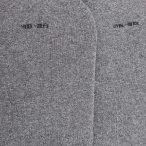 Femme Doré Doré Chaussettes Invisibles^Chaussettes femme invisible en coton et bandes anti-glisse - Gris