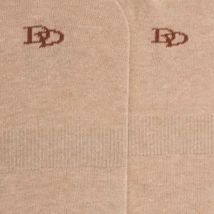 Femme Doré Doré Chaussettes Invisibles^Chaussettes femme invisibles en coton égyptien - Beige Sable