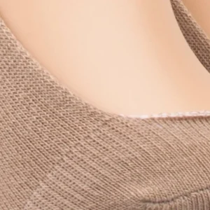 Femme Doré Doré Chaussettes Invisibles^Chaussettes femme invisible en coton et bandes anti-glisse - Beige