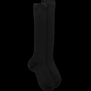 Enfant Doré Doré Chaussettes Hautes^Chaussettes hautes côtelées es en coton doux pour enfants