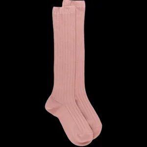 Enfant Doré Doré Chaussettes Hautes^Chaussettes hautes côtelées en coton doux pour enfants