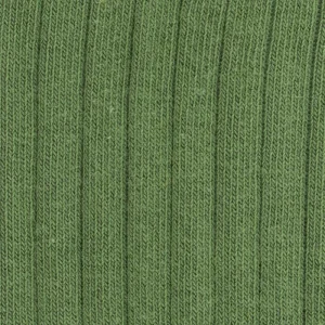 Enfant Doré Doré Chaussettes Hautes^Chaussettes hautes côtelées en coton doux pour enfants - Vert campagne