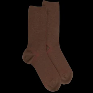 Homme Doré Doré Chaussettes^Chaussettes homme à côtes sans bord élastique en laine -