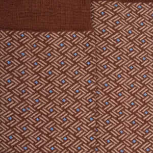 Homme Doré Doré Chaussettes^Chaussettes homme en coton à motif géométrique - Marron cacao