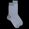 Homme Doré Doré Chaussettes^Chaussettes homme en fil d'Écosse renforcé à motifs caviar - Bleu Glacier