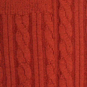 Homme Doré Doré Chaussettes^Chaussettes homme en laine à motif torsadés - Orange henné